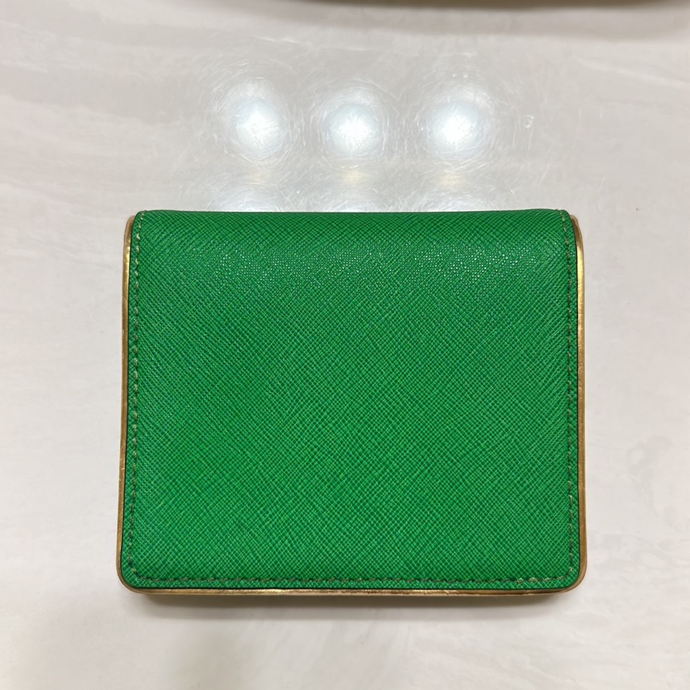 Michael Kors Green Saffiano Leather Wallet with Gold Logo - Picture 2 of 4